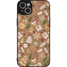 Coque iPhone 14 Plus - Silicone rigide noir Christmas 25 Pattern Ginger Cookie