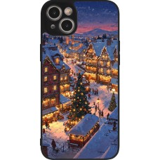 Coque iPhone 14 Plus - Silicone rigide noir Christmas 25 Xmas Village
