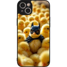 Coque iPhone 14 Plus - Silicone rigide noir Easter 2026 Chicken Batman