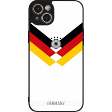 Coque iPhone 14 Plus - Silicone rigide noir Maillot de football Allemagne 2026 personnalisable