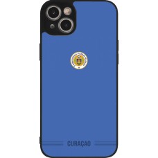 Coque iPhone 14 Plus - Silicone rigide noir Maillot de football Curaçao 2026 personnalisable