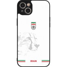 Coque iPhone 14 Plus - Silicone rigide noir Maillot de football Iran 2026 personnalisable