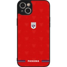 Coque iPhone 14 Plus - Silicone rigide noir Maillot de football Panama 2026 personnalisable