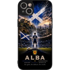 Coque iPhone 14 Plus - Silicone rigide noir Football Écosse splash 2026