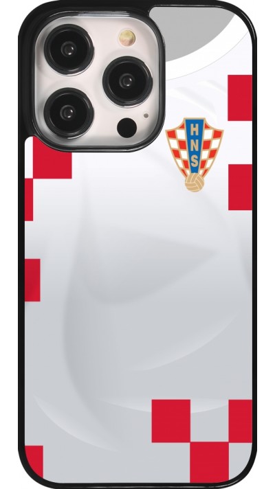 Coque iPhone 14 Pro - Maillot de football Croatie 2022 personnalisable