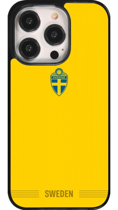 Coque iPhone 14 Pro - Maillot de football Suède 2026 personnalisable