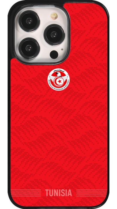 Coque iPhone 14 Pro - Maillot de football Tunisie 2026 personnalisable