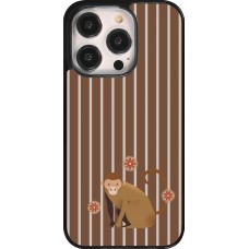 iPhone 14 Pro Case Hülle - Monkey with stripes