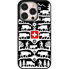 Coque iPhone 14 Pro - Poya Suisse 3 noir