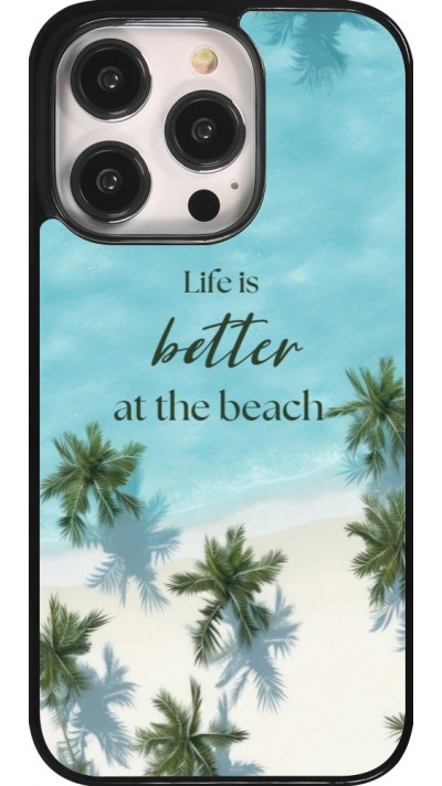 Coque iPhone 14 Pro - Summer 2025 Life is better at the beach