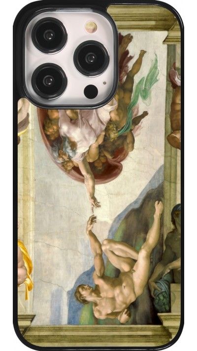 Coque iPhone 14 Pro - Tableau art - La Création d’Adam - Michel-Ange
