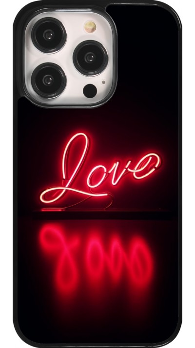 Coque iPhone 14 Pro - Valentine 2025 Neon Love