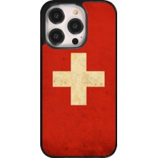 Coque iPhone 14 Pro - Vintage Flag SWISS