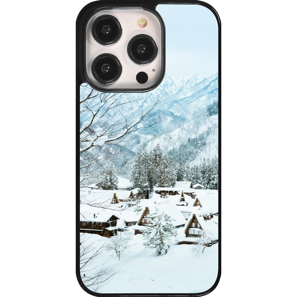 Coque iPhone 14 Pro - Winter 25 Winter snowy landscape