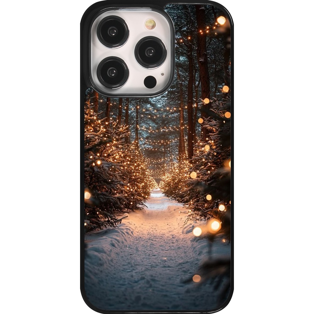 Coque iPhone 14 Pro - Winter 25 Winter snowy road