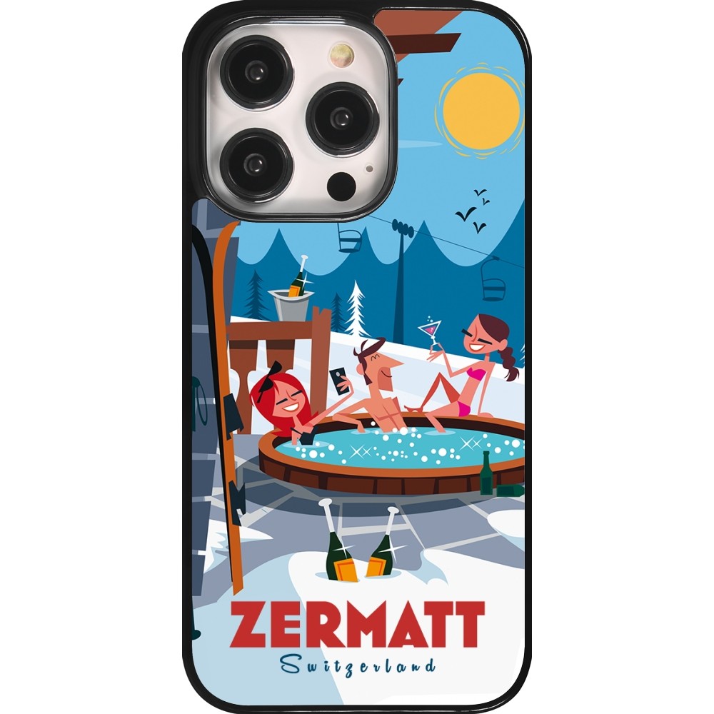 iPhone 14 Pro Case Hülle - Zermatt Mountain Jacuzzi