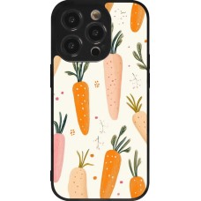 Coque iPhone 14 Pro - Silicone rigide noir Easter 2026 Illustration carrots