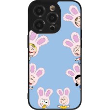 Coque iPhone 14 Pro - Silicone rigide noir Easter 2026 Snoopy