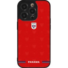 Coque iPhone 14 Pro - Silicone rigide noir Maillot de football Panama 2026 personnalisable