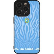 iPhone 14 Pro Case Hülle - Silikon schwarz Demokratische Republik Kongo 2026 personalisierbares Fussballtrikot