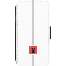 iPhone 14 Pro Case Hülle - Wallet schwarz Kanton GL weiss