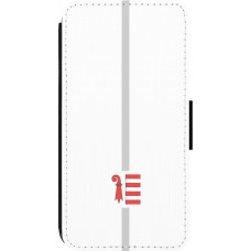 iPhone 14 Pro Case Hülle - Wallet schwarz Kanton JU weiss