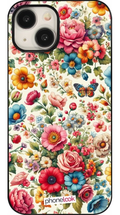 Coque iPhone 15 - Spring 25 printemps fleuri