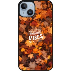 Coque iPhone 15 - Silicone rigide noir Autumn 25 Autumn vibes