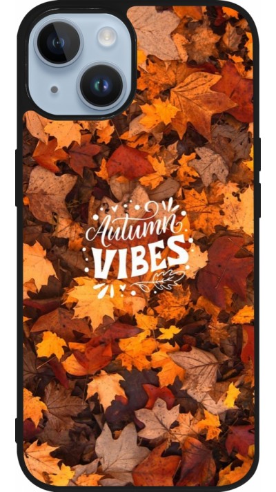 Coque iPhone 15 - Silicone rigide noir Autumn 25 Autumn vibes
