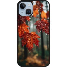 Coque iPhone 15 - Silicone rigide noir Autumn 25 Rain