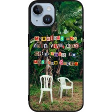 Coque iPhone 15 - Silicone rigide noir Chairs DTMF