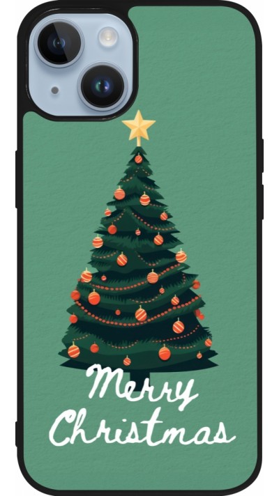 Coque iPhone 15 - Silicone rigide noir Christmas 25 Xmas Tree