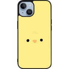 Coque iPhone 15 - Silicone rigide noir Easter 2026 Little chicken