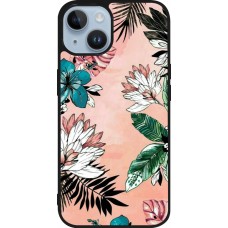 Coque iPhone 15 - Silicone rigide noir Flowers Artprint