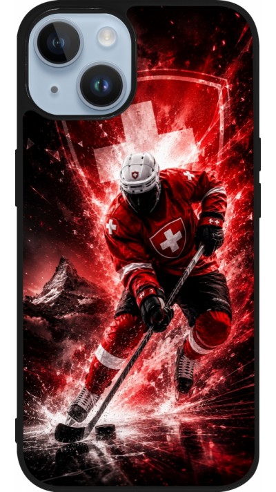 Coque iPhone 15 - Silicone rigide noir Hockey World Championship Player