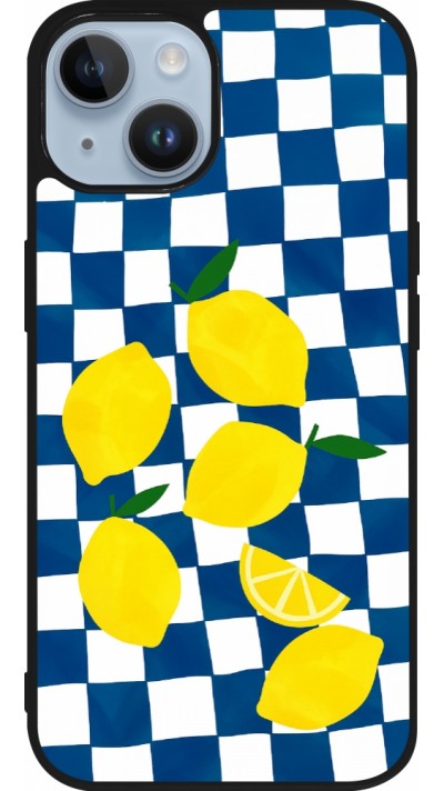 Coque iPhone 15 - Silicone rigide noir Illustration lemons 2026