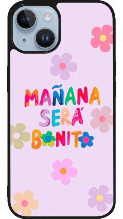 Coque iPhone 15 - Silicone rigide noir Karol G Manana sera bonito