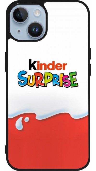 iPhone 15 Case Hülle - Silikon schwarz Kinder Surprise