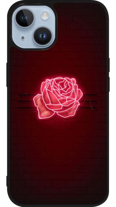 iPhone 15 Case Hülle - Silikon schwarz Spring 23 neon rose