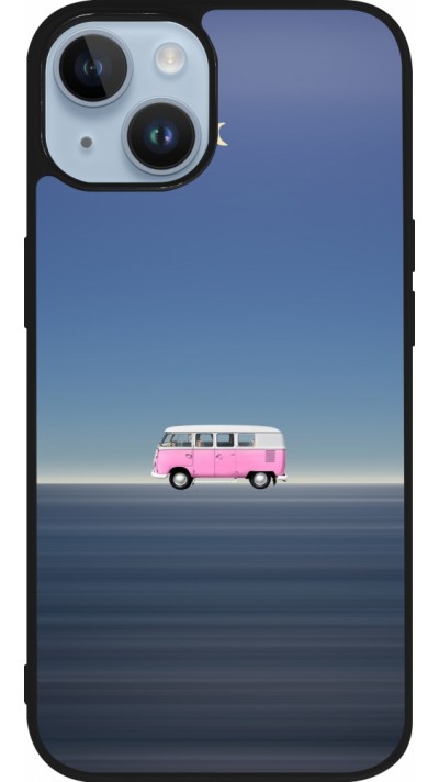 iPhone 15 Case Hülle - Silikon schwarz Spring 23 pink bus