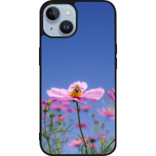 Coque iPhone 15 - Silicone rigide noir Bee on a flower 2026