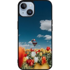 Coque iPhone 15 - Silicone rigide noir Hot air balloon 2026