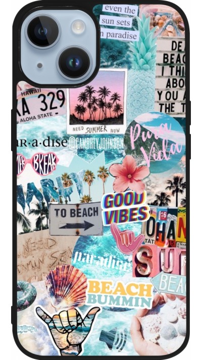 iPhone 15 Case Hülle - Silikon schwarz Summer 20 collage