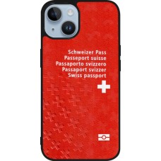Coque iPhone 15 - Silicone rigide noir Swiss Passport