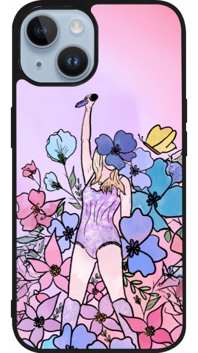 iPhone 15 Case Hülle - Silikon schwarz Taylor Swift Sketch - Pink