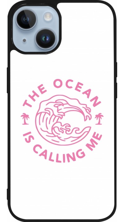 iPhone 15 Case Hülle - Silikon schwarz The Ocean is calling me