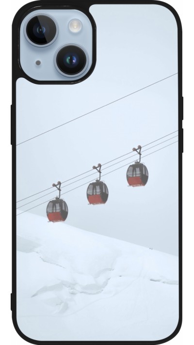 iPhone 15 Case Hülle - Silikon schwarz Winter 22 ski lift