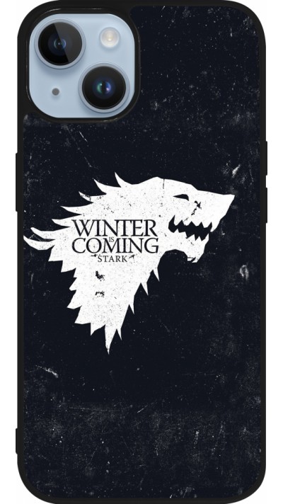 iPhone 15 Case Hülle - Silikon schwarz Winter is coming Stark