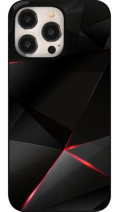Coque iPhone 15 Pro Max - Black Red Lines
