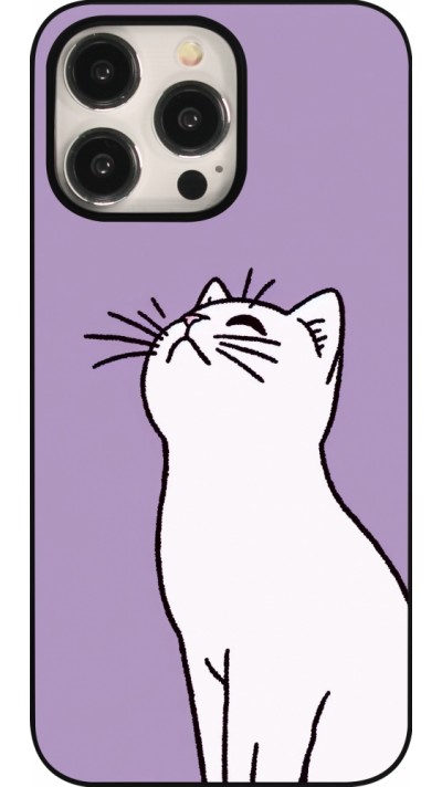 iPhone 15 Pro Max Case Hülle - Chat auf lila Hintergrund